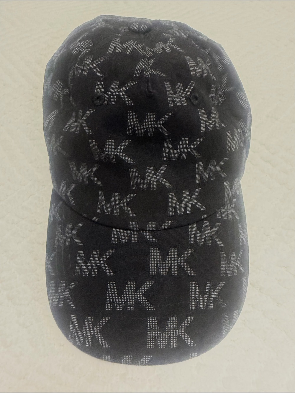 Michael Kors MK Monogram Baseball Cap Black Adjustable Unisex
